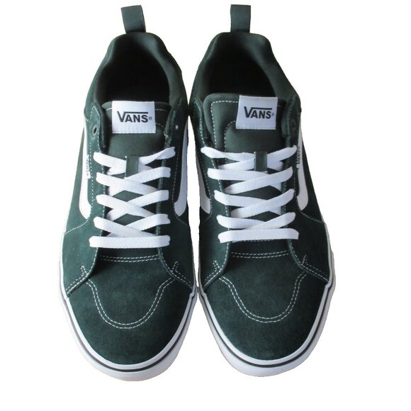 Vans Men's Filmore Suede Scarab Dark Green White Striped Skate Shoes Size 11.5 - Picture 1 of 7